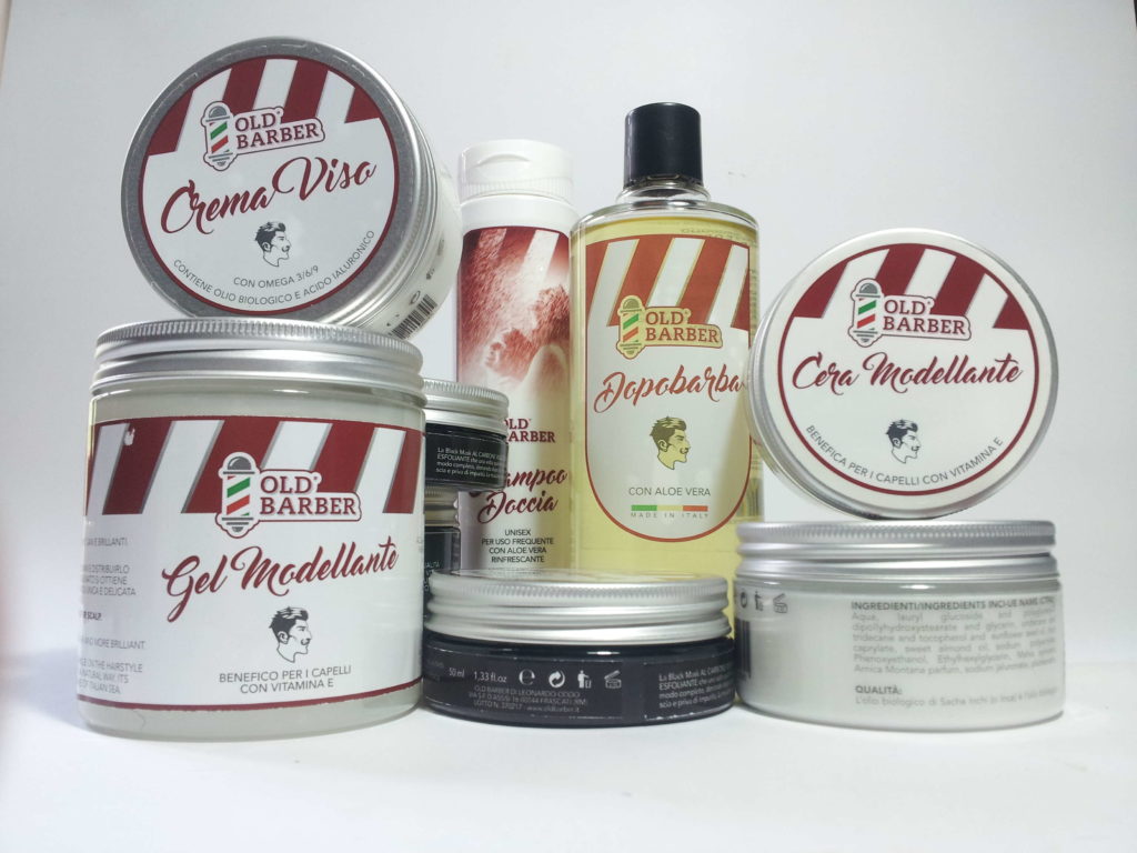 Gamma dei prodotti per la cura della barba e dei capelli Old Barber